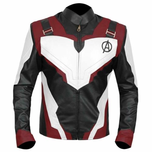Avengers Endgame Quantum Realm Genuine Real Leather Jacket Burgundy