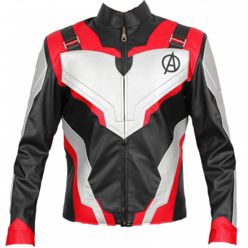 Avengers Endgame Quantum Realm Genuine Real Leather Jacket Red