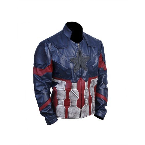 Captain America Infinity War Genuine Leather Jacket Waxed