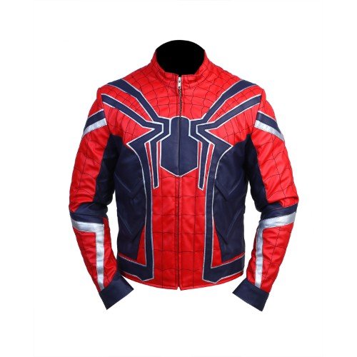 Avengers Infinity War Spider-Man Genuine Leather Jacket