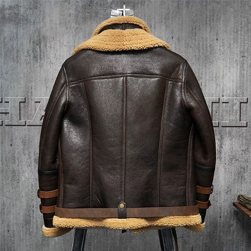 Double Collar Shearling Jacket