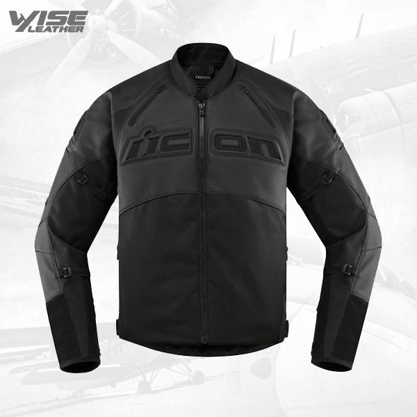 BACK ZIPPER VENTS ICON MOTORCYCLE LEATHER JACKET