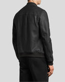 Porf Black Bomber Leather Jacket