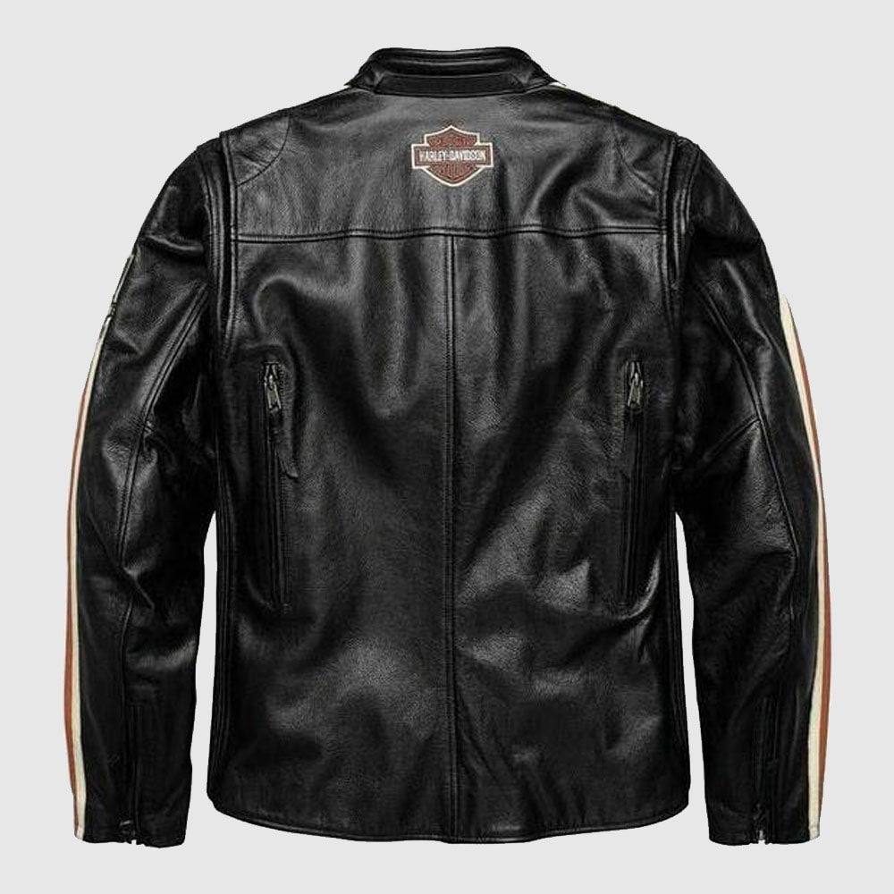 Shop Harley Davidson Sprocket Cowhide Leather Motorcycle Jacket