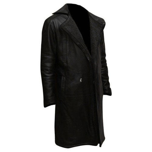 Blade Runner 2049 Ryan Gosling Faux Leather Black Trench Coat