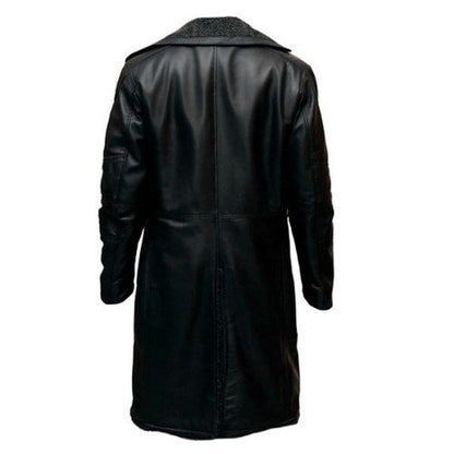 Blade Runner 2049 Ryan Gosling Genuine Real Leather Black Trench Coat