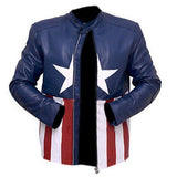 Bon Jovi Captain America Genuine Real Leather Jacket