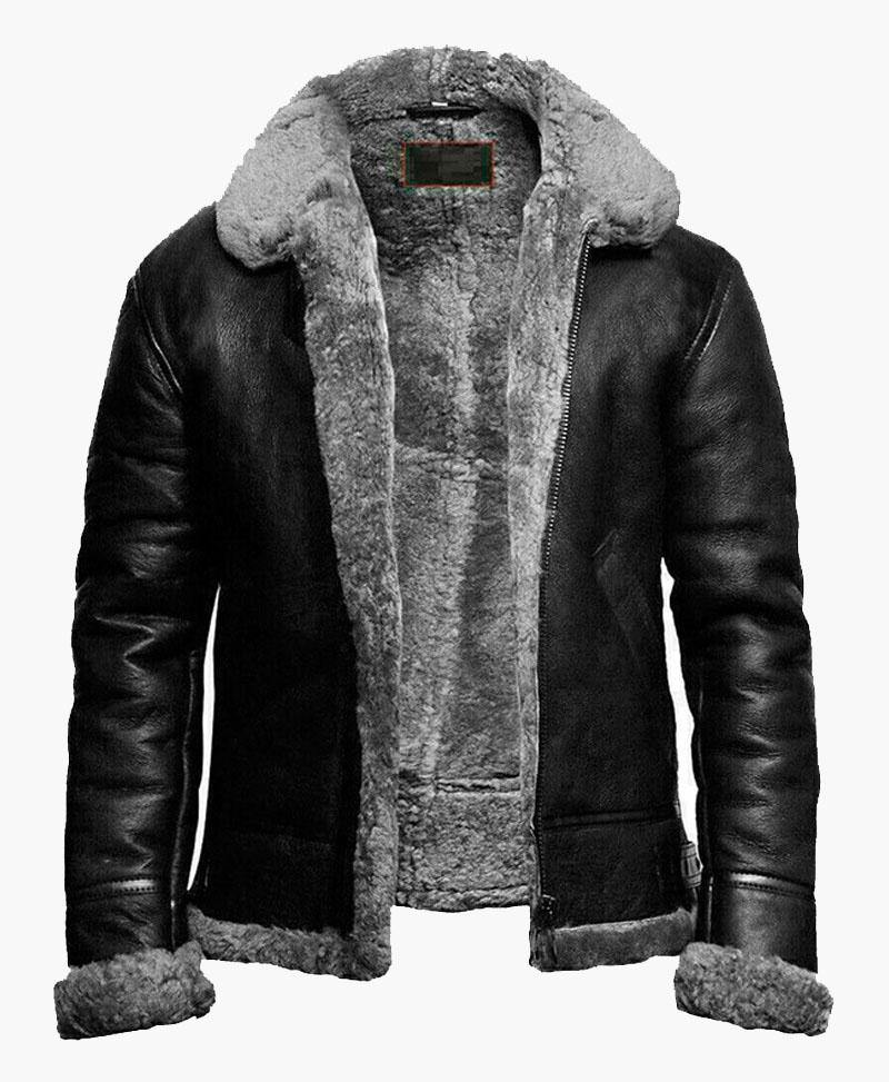 BRAND NEW B3 BOMBER LEATHER JACKET WITH FUR - Wiseleather