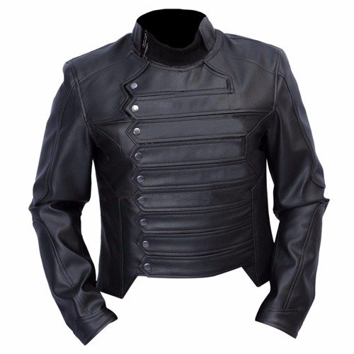 Bucky Barnes Black Faux Leather Jacket