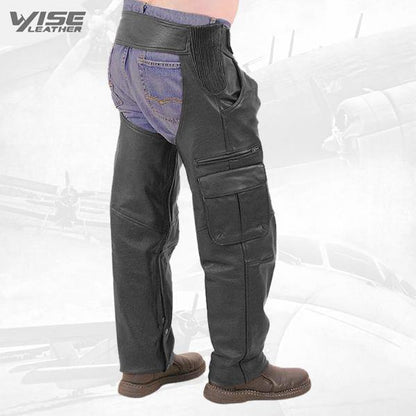 CARGO STYLED LEATHER CHAP FOR MEN - Wiseleather