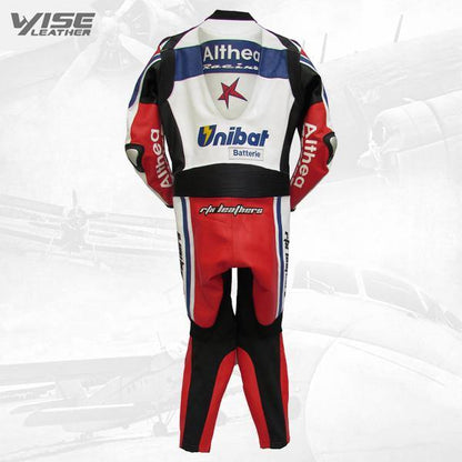 CARLOS CHECA ALTHEA RACING DUCATI MOTORCYCLE RACE LEATHER SUIT - Wiseleather