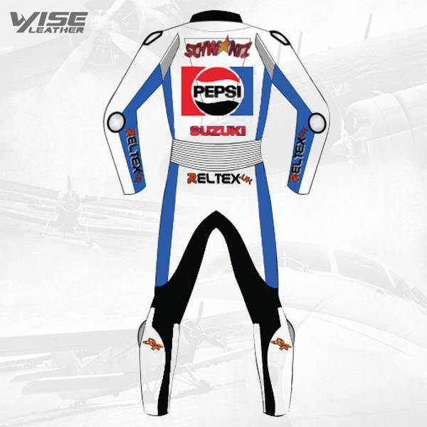 CLASSIC PEPSI SUZUKI LIMITED EDITION MOTORCYCLE RACE LEATHER SUIT - Wiseleather