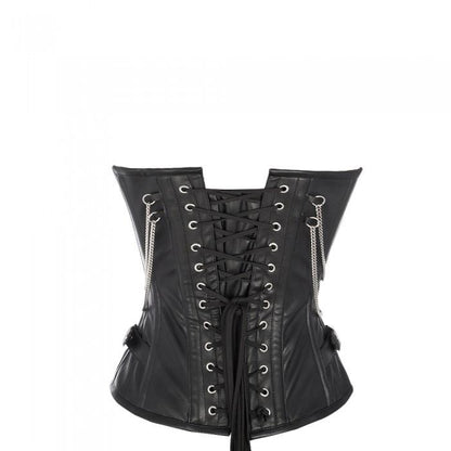 Jeremy Sheep Napa Leather Corset with Buckle Design