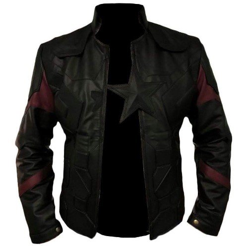 Captain America All Black Genuine Leather Jacket