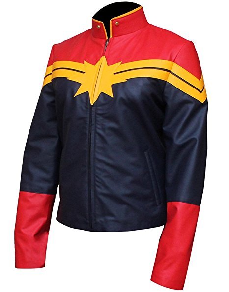 Captain Marvel Genuine Leather Jacket