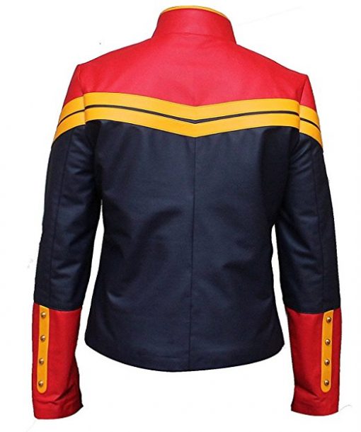 Captain Marvel Faux Leather Jacket