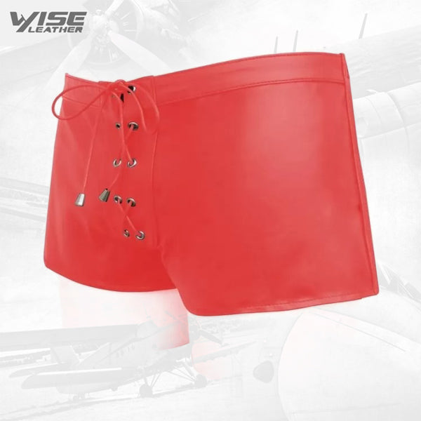 Red lace deals up shorts