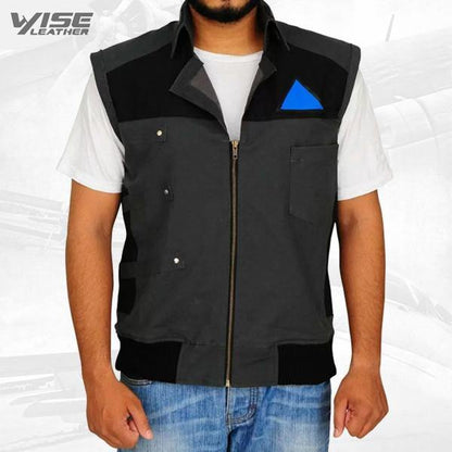 Detroit Become Human Markus Black Vest - Wiseleather