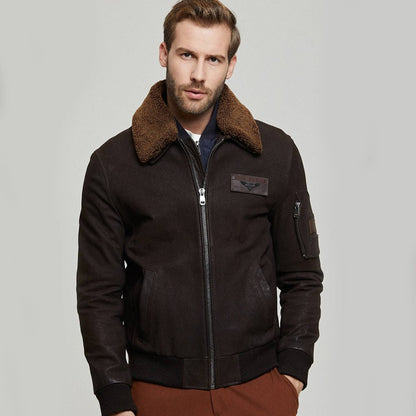 Falcon Brown Leather Jacket