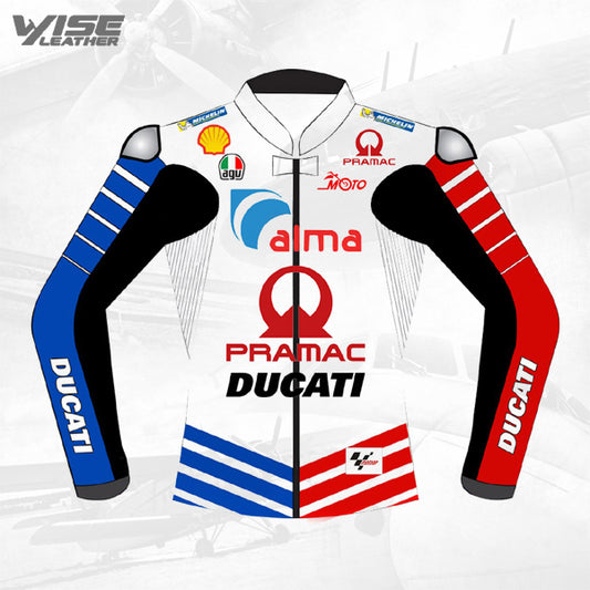 Francesco Ducati Pramac Alma 2019 MotoGP Leather Motorbike Jacket