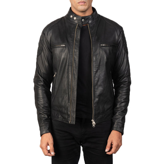 Black Goatskin Leather Jacket