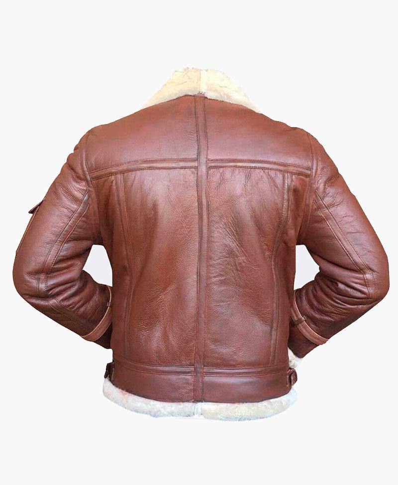 HANDMADE MENS FLYING LEATHER JACKET WITH FUR - Wiseleather