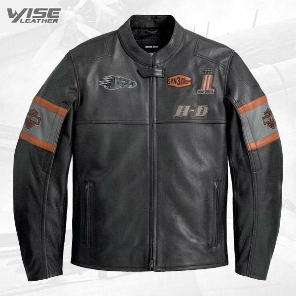 Harley Davidson Biker Genuine Leather Jacket - Wiseleather