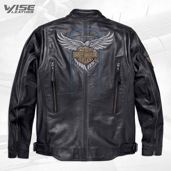 Harley Davidson Mens Motorcycle Limited Edition Leather Jacket - Wiseleather