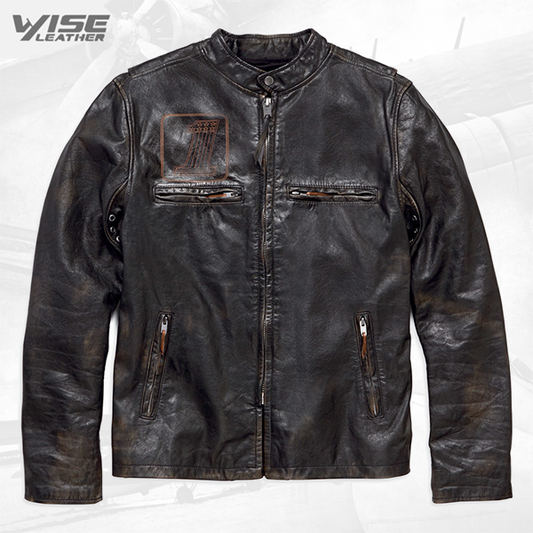 Harley Davidson Speed Distressed Slim Fit Leather Jacket