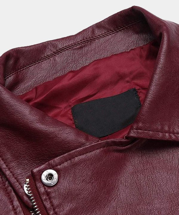 Leather Motorcycle Vest Zipper Slim Fit Biker Waistcoat with Gun Pocket