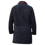 Longmire Black Genuine Real Leather Coat