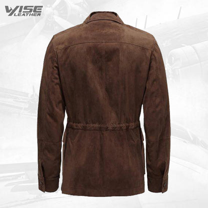 Men’s Brown Suede Leather Jacket