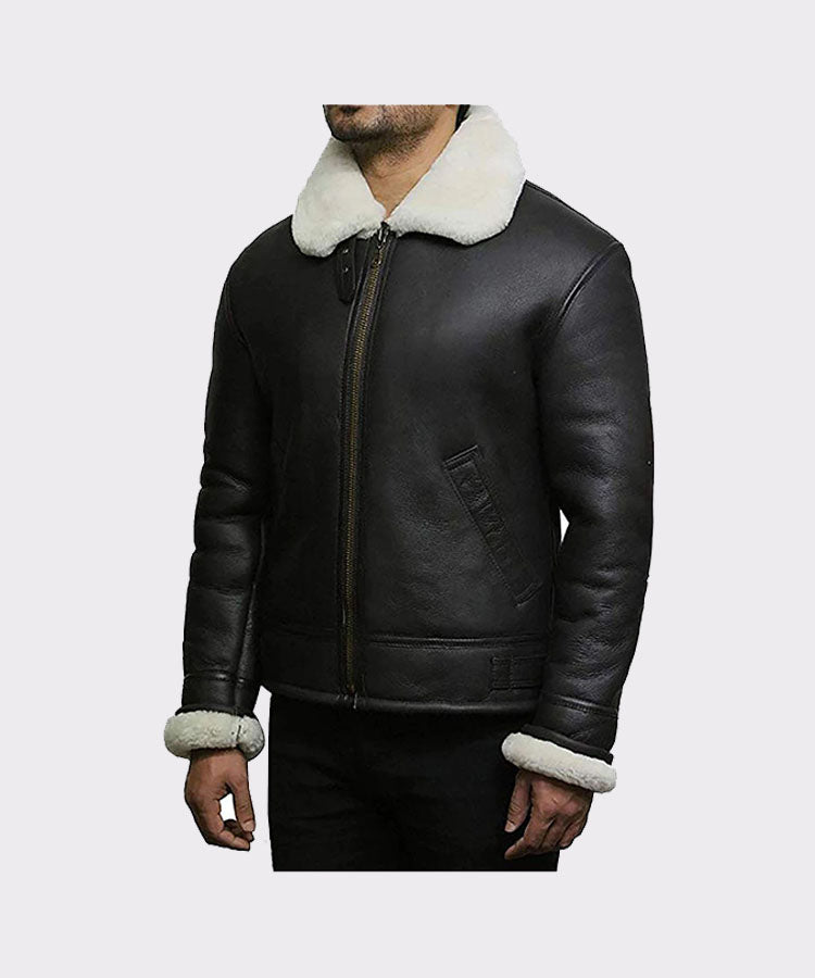 Aviator Shearling Bomber Jacket