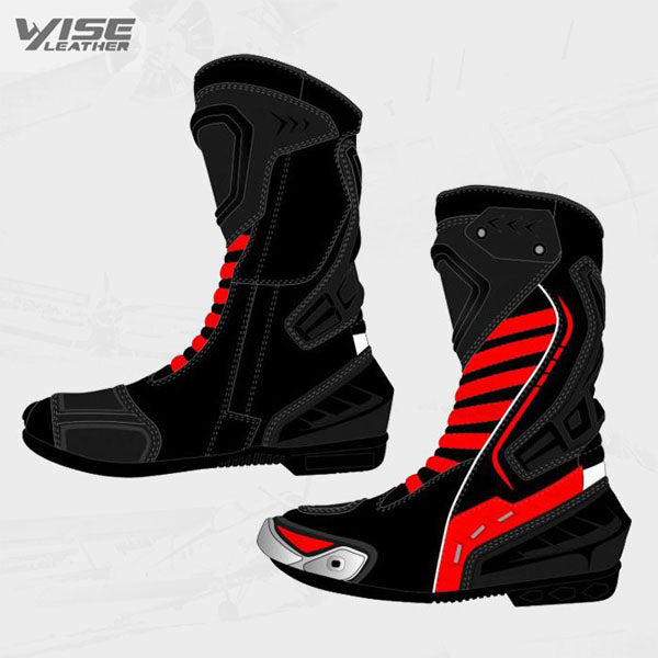 MOTORBIKE LEATHER RIDER BOOTS
