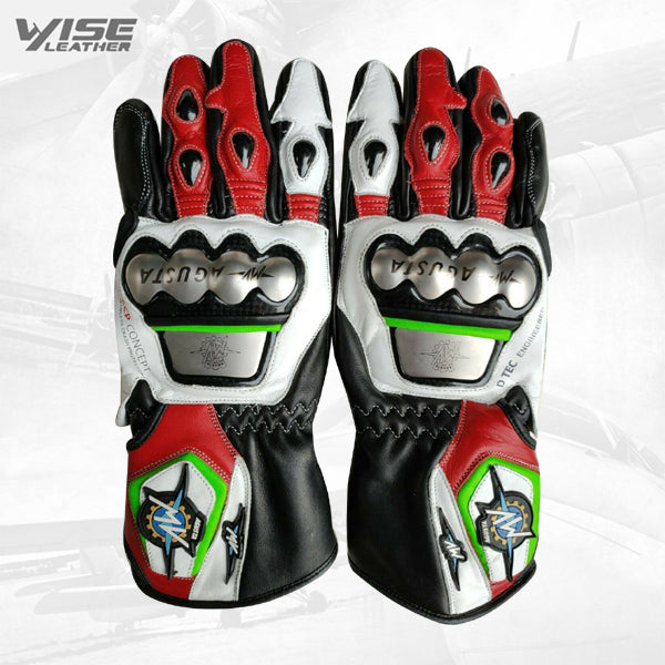 MV AGUSTA Motogp Motorcycle Leather Gloves