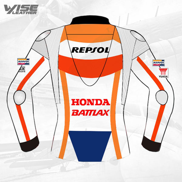 Marc Marquez Honda Repsol MotoGP Motorbike Racing Leather Jacket