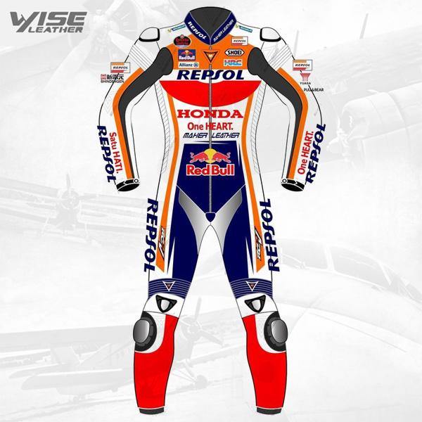 Marc Marquez Repsol Motorcycle Leather Suit - Wiseleather