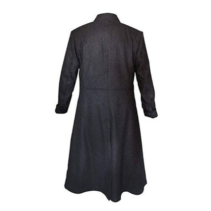 Matrix Neo Keanu Reeves Full Length Woolen Trench Coat
