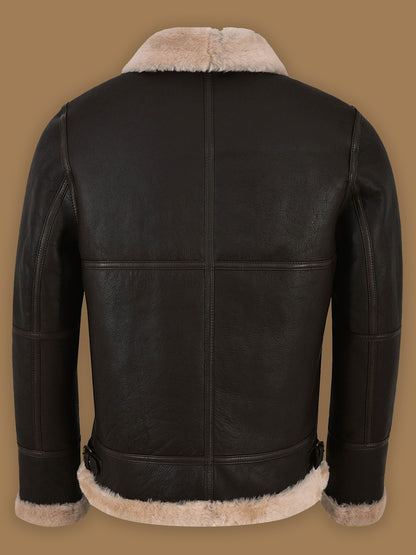Men Black Sheepskin Jacket