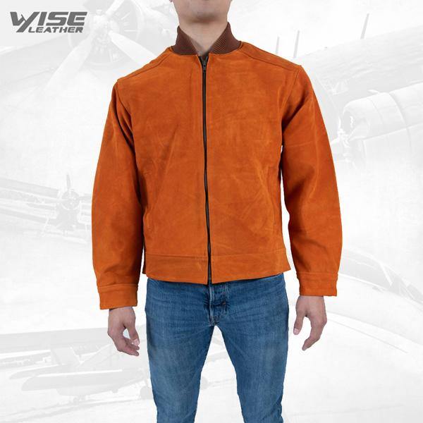 Men Exclusive Jacket Orango Pure Suede leather Jacket - Wiseleather