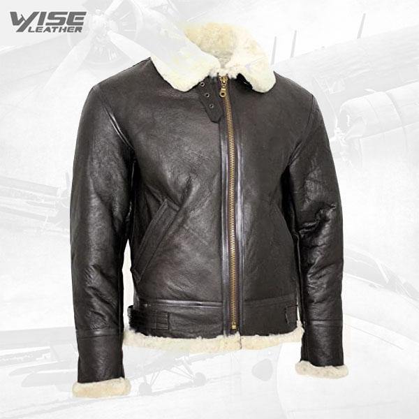 Shearling Sheepskin Aviator Jacket-B3 Style #800 – Jakewood