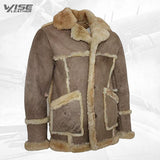 Men’s Designer Long Winter Real Sheepksin Coat