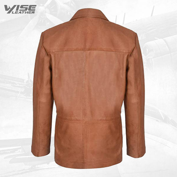 Men's Genuine Leather Blazer Soft Real Italian Tailore Vintage Jacket Coat