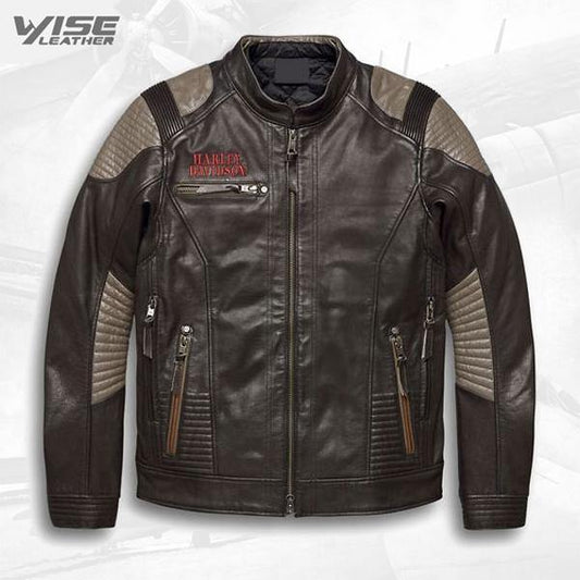 Harley Davidson Exhort Men’s Leather Motorcycle Jacket