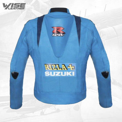 Men's Motogp Suzuki Rizla Racing Motorcycle Leather Jacket