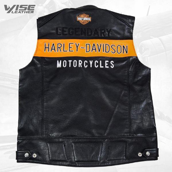 Men's Vintage Harley Davidson Motorcycle Biker Real Leather Motorcycle Jacket - Wiseleather