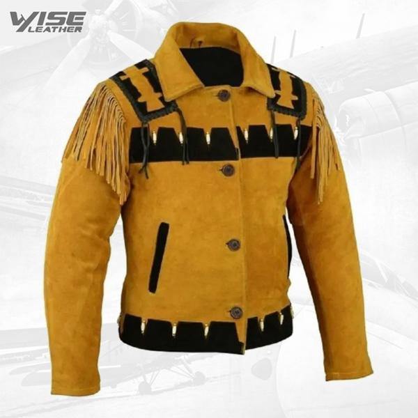 Men’s Western Cowboy and Suede Leather Jacket - Wiseleather