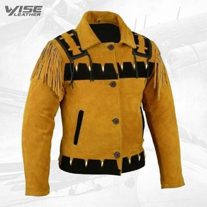 Men’s Western Cowboy and Suede Leather Jacket - Wiseleather