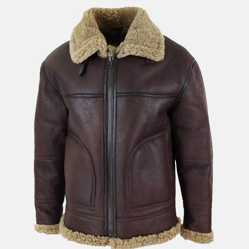 Mens B3 Genuine Leather Shearling Jacket