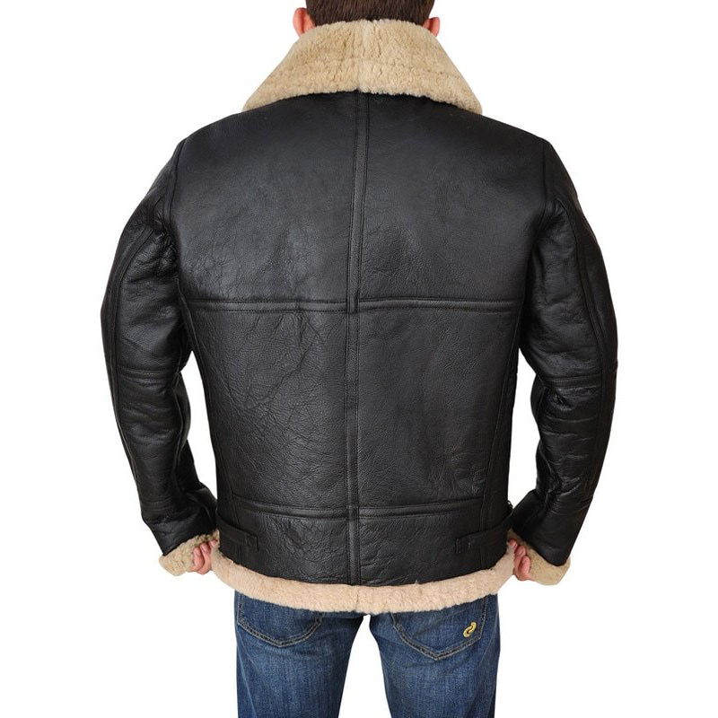 Mens Black Sheepskin Jacket